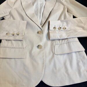 Theory Blazer Lightweight 100% Cotton Preppy Classic Minimalist